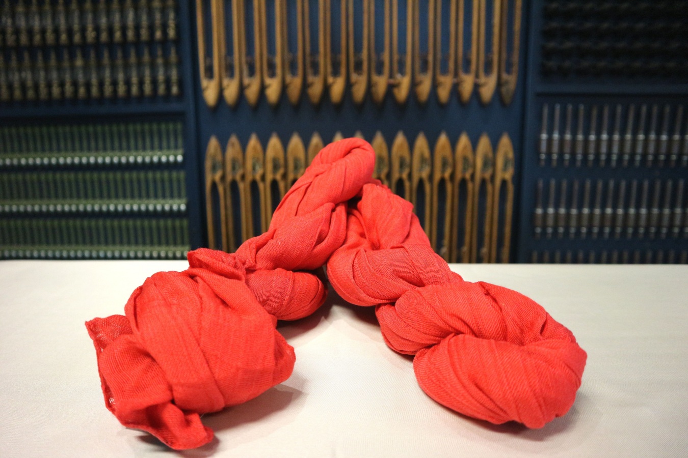 Sciarpa in lana e seta, rosso